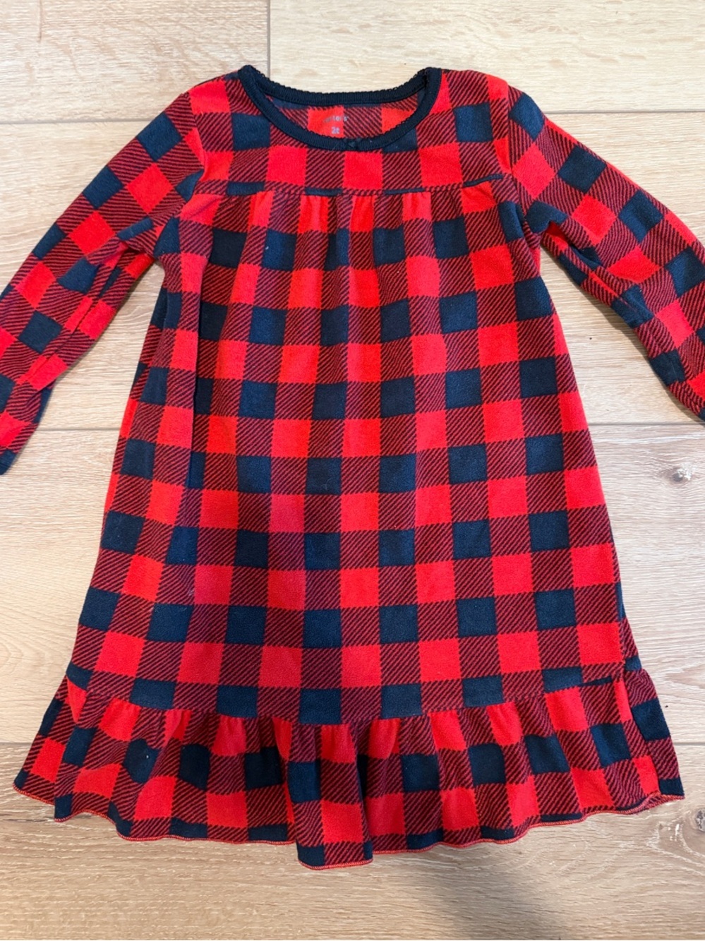 Carter's Red and Black Buffalo Plaid Long-Sleeve Nightgown